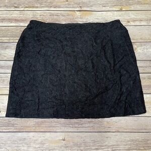 mac + jac (Mac and Jac) Black Floral Lace Mini Skirt Size L Large (Juniors)